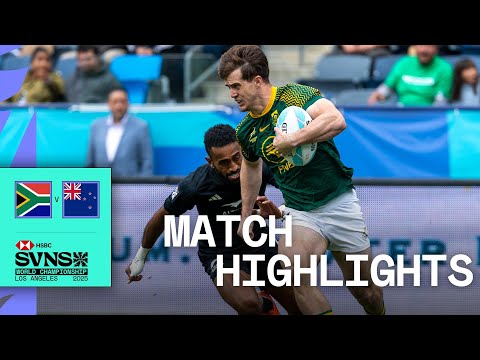 South Africa DOMINATE 🤯 | v New Zealand | HSBC SVNS Los Angeles 2025 | Men&#039;s Match Highlights