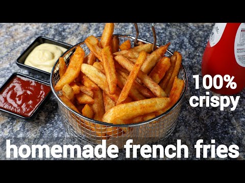 homemade crispy perfect french fries recipe with tips &amp; tricks | crispy finger chips