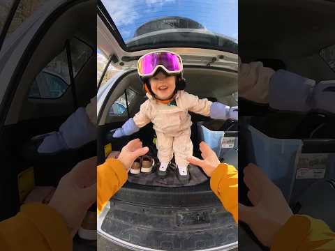 Skiing with our 2 year old ⛷️ Part 1! 😁