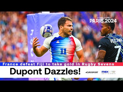 Antoine Dupont scores twice as France win their first gold medal of #Paris2024 | Rugby Sevens