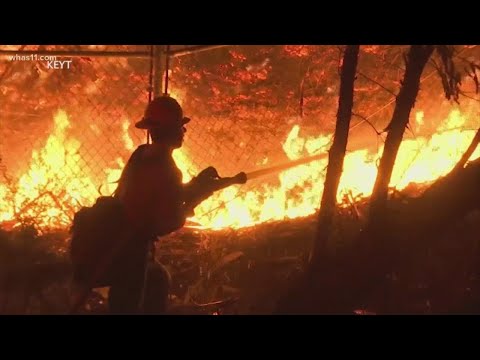 Wildfire rages in Southern California coastal mountains, crews try to stay ahead as winds pick up