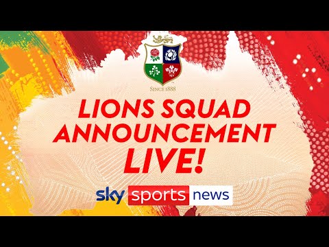 LIVE! British and Irish Lions 2025 tour squad announcement