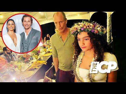 Woody Harrelson photobombs Vida Alves McConaughey at birthday party