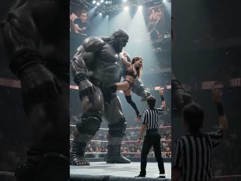 TINY GIRL DESTROYS 7FT GIANT in WWE RING! 😱W #Wrestling #Viral #Underdog #Giant #Shocking #GirlPower